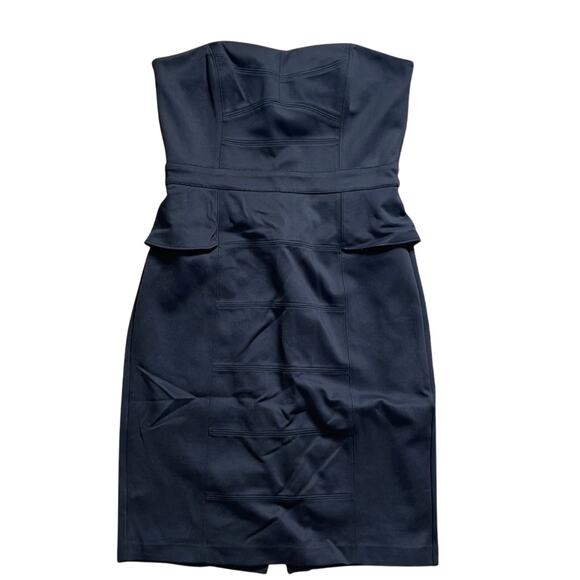 White House Black Market Peplum Strapless Dress - Picture 1 of 7